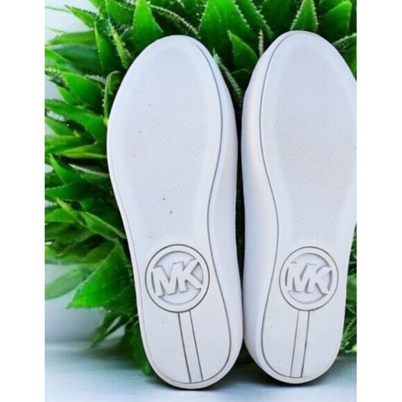 Michael Kors Poppy Fruit Print Logo Slip-On Sneaker Size 7 Navy Multi (EUC) - Picture 12 of 13